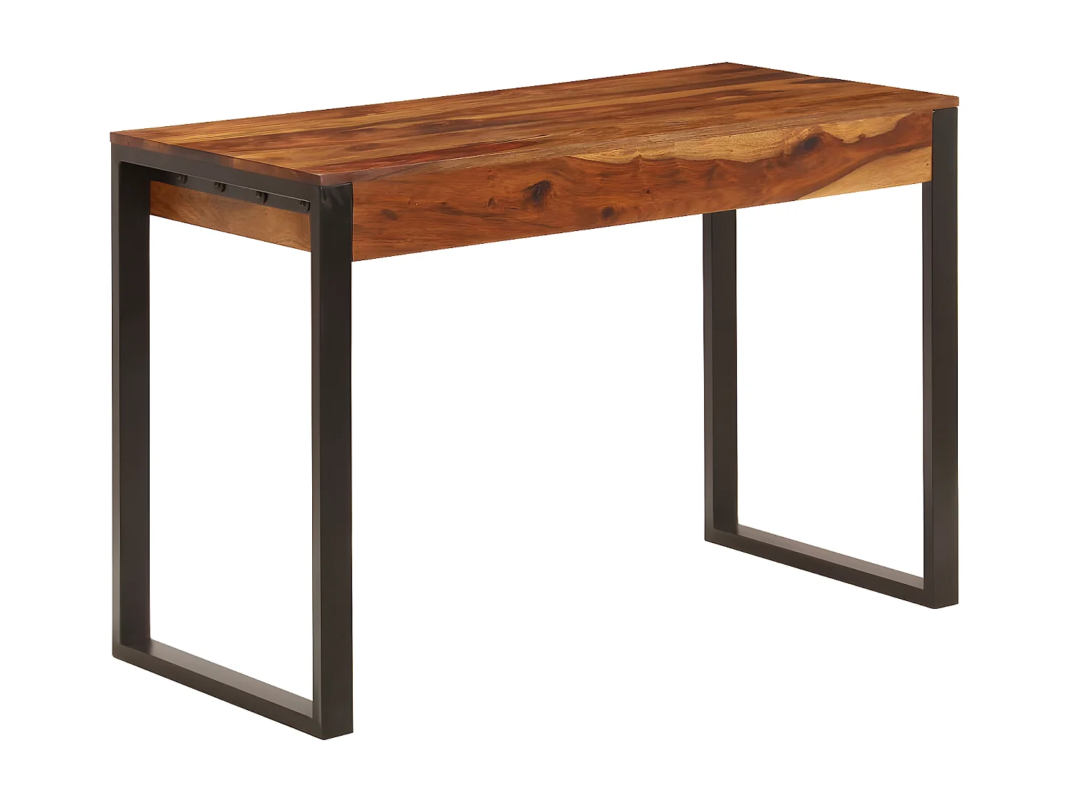 Bureau 110x55x78 cm Bois solide de Sesham Acier