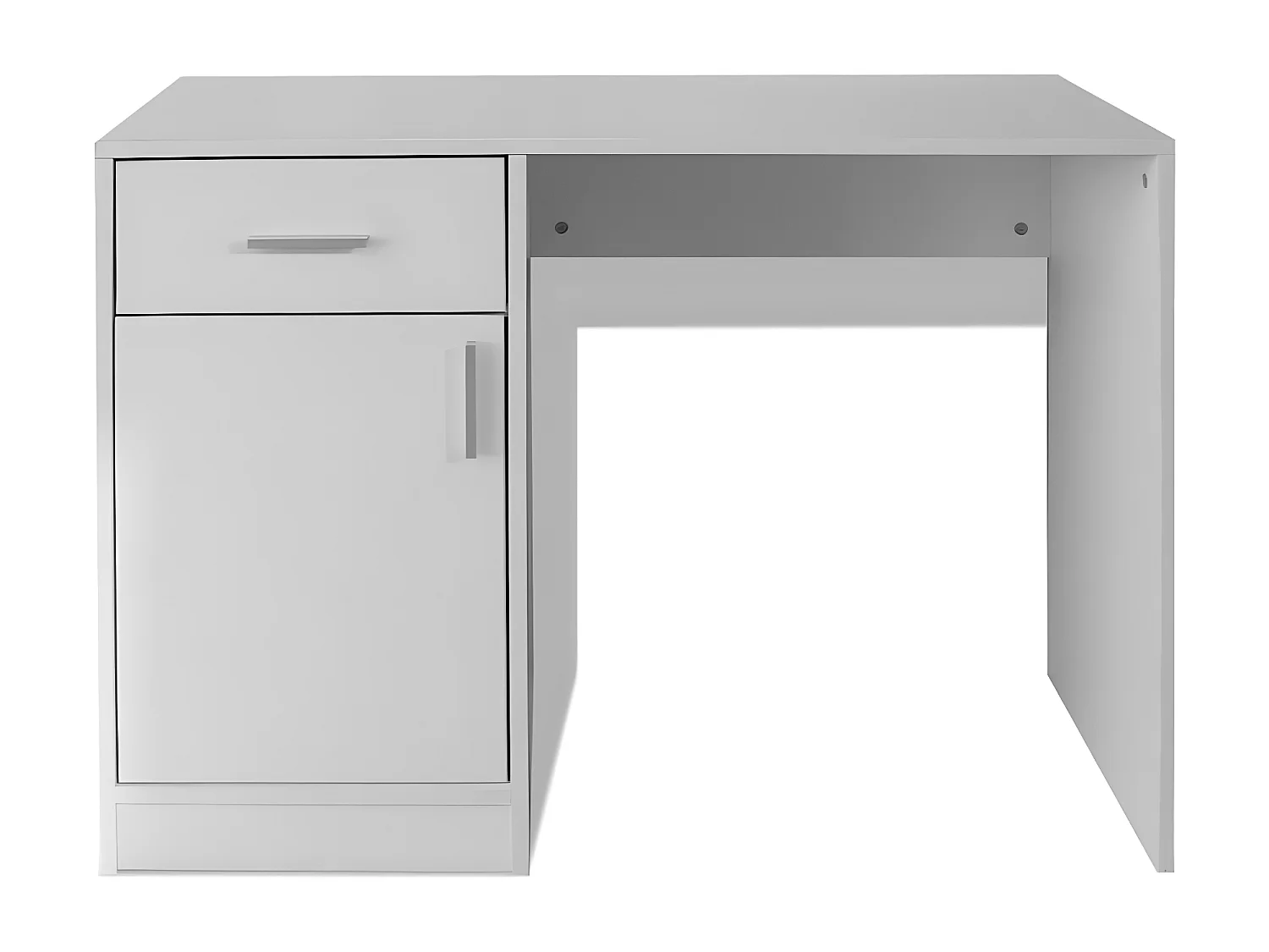 Bureau avec tiroir et placard 100x40x73 cm Blanc