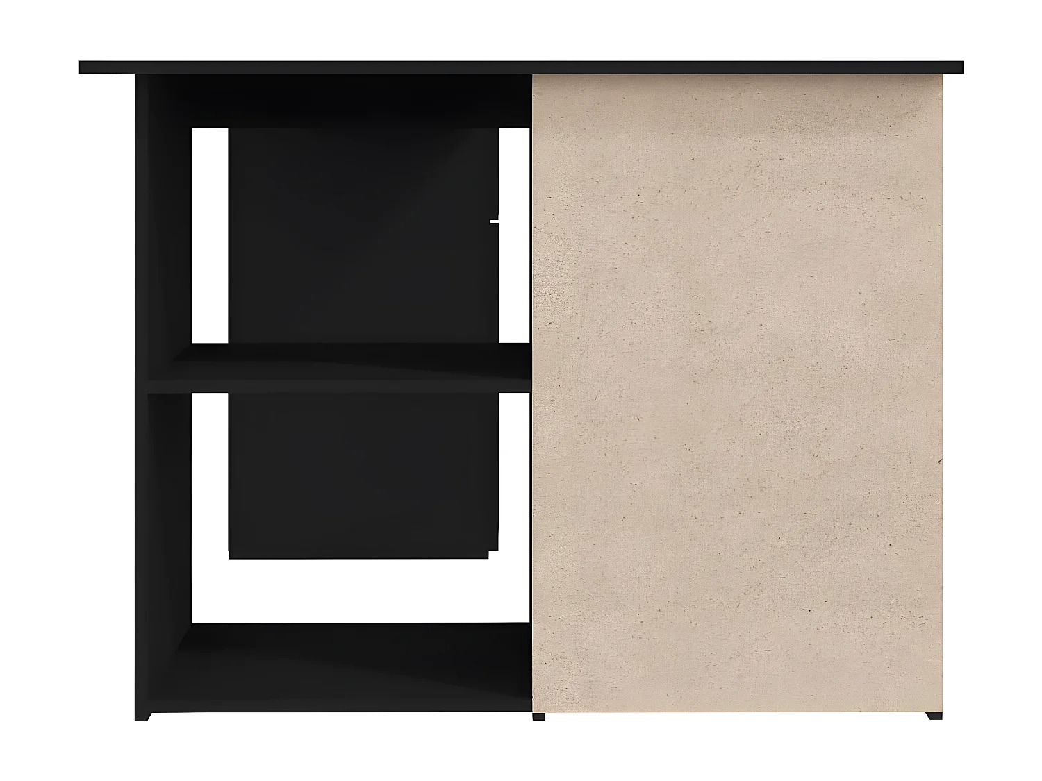 Bureau d'angle Noir 145x100x76 cm Aggloméré