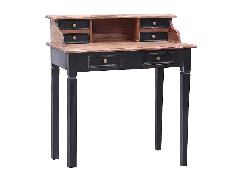 Bureau avec tiroirs 90x50x101 cm Bois de récupération solide