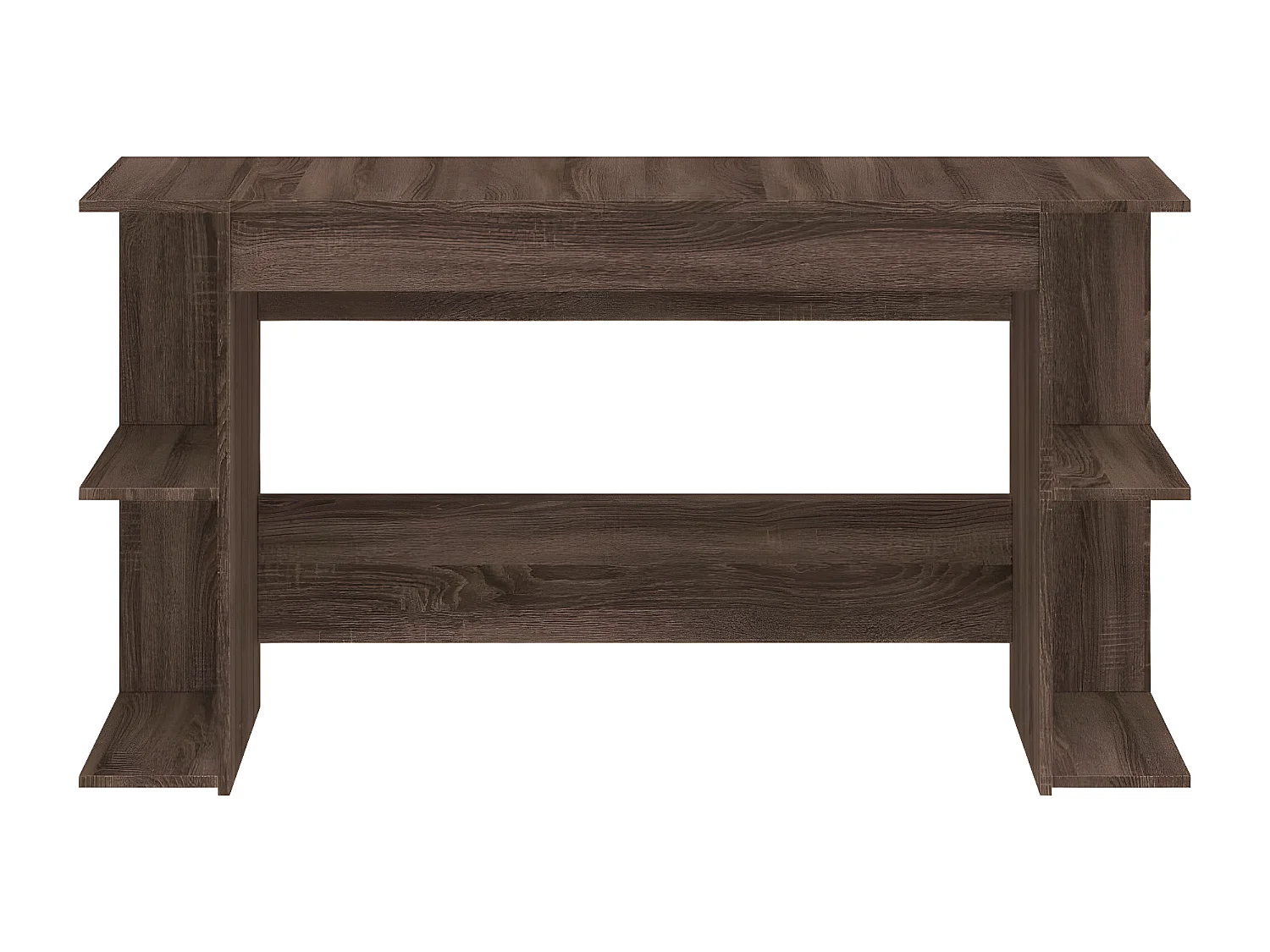 Secretária 140x50x75 cm derivados de madeira carvalho castanho