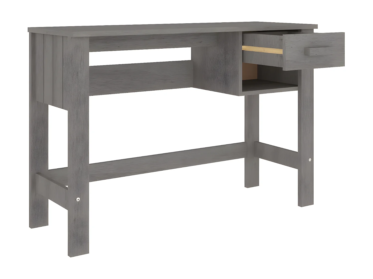 Bureau HAMAR Gris clair 110x40x75 cm Bois massif de pin