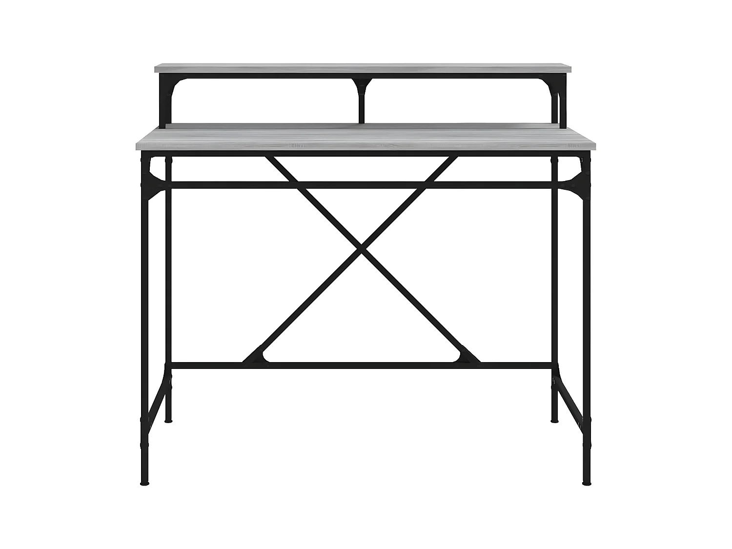 Bureau sonoma gris 100x50x90 cm bois d'ingénierie et fer