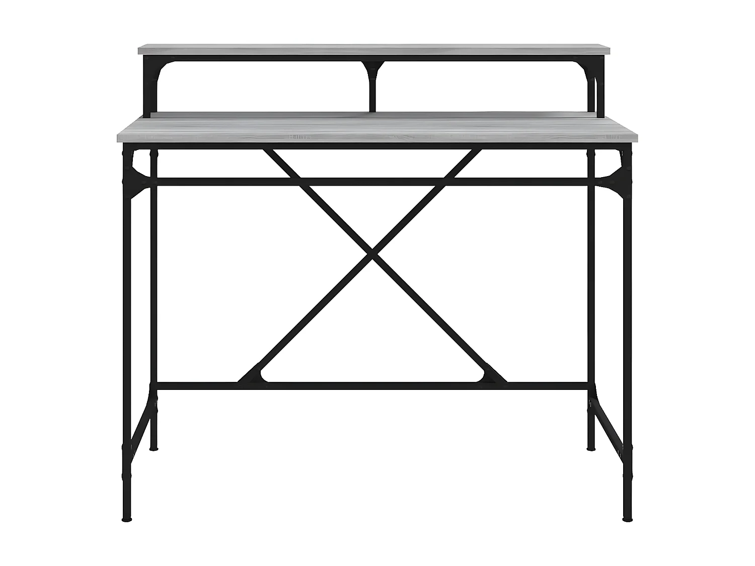 Bureau sonoma gris 100x50x90 cm bois d'ingénierie et fer