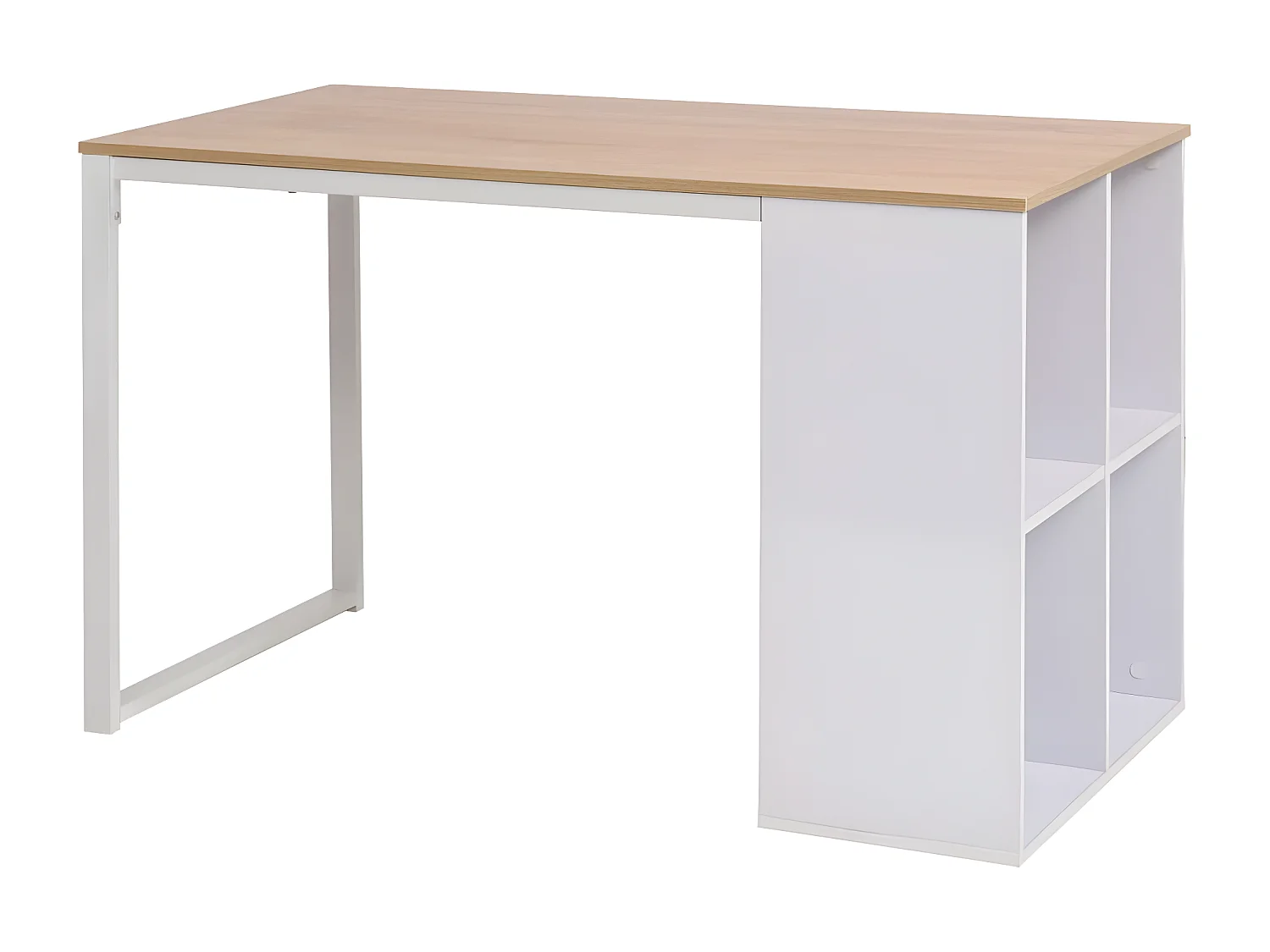 Bureau 120 x 60 x 75 cm Chêne et blanc