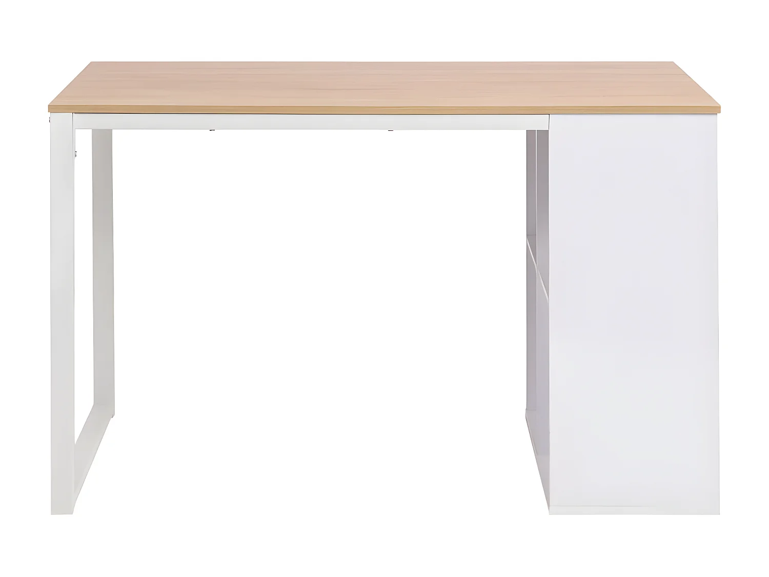 Bureau 120 x 60 x 75 cm Chêne et blanc