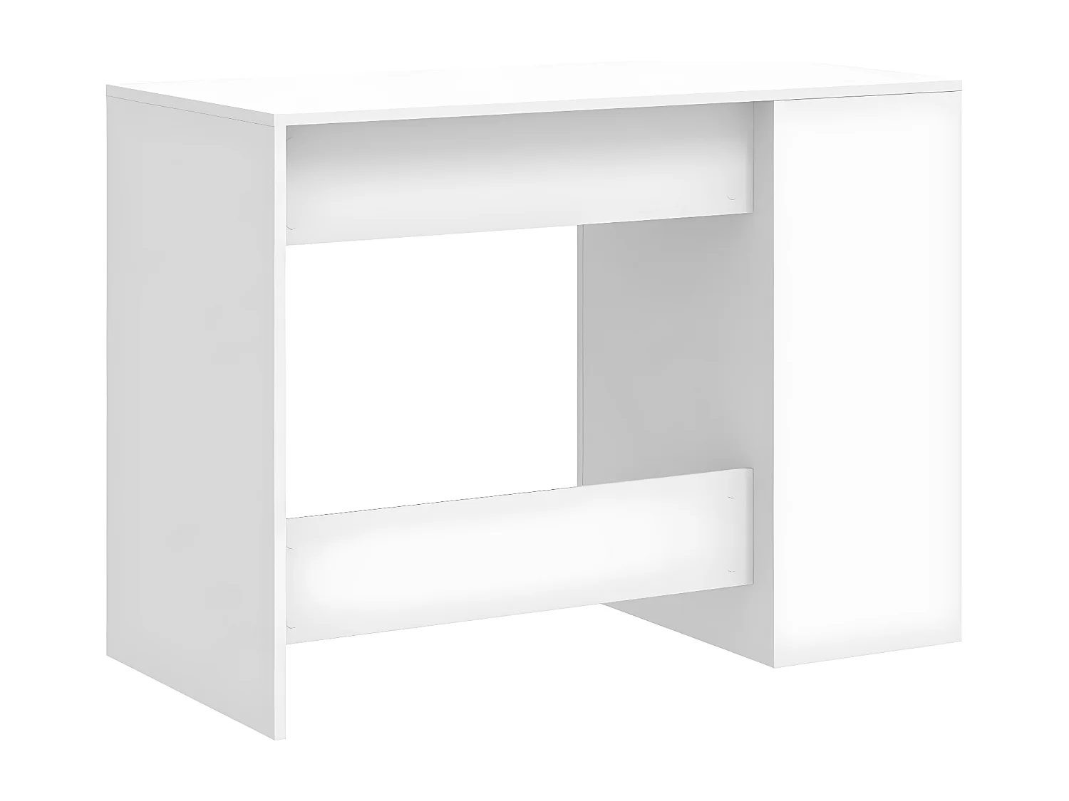 Bureau blanc 102x50x75 cm bois d'ingénierie