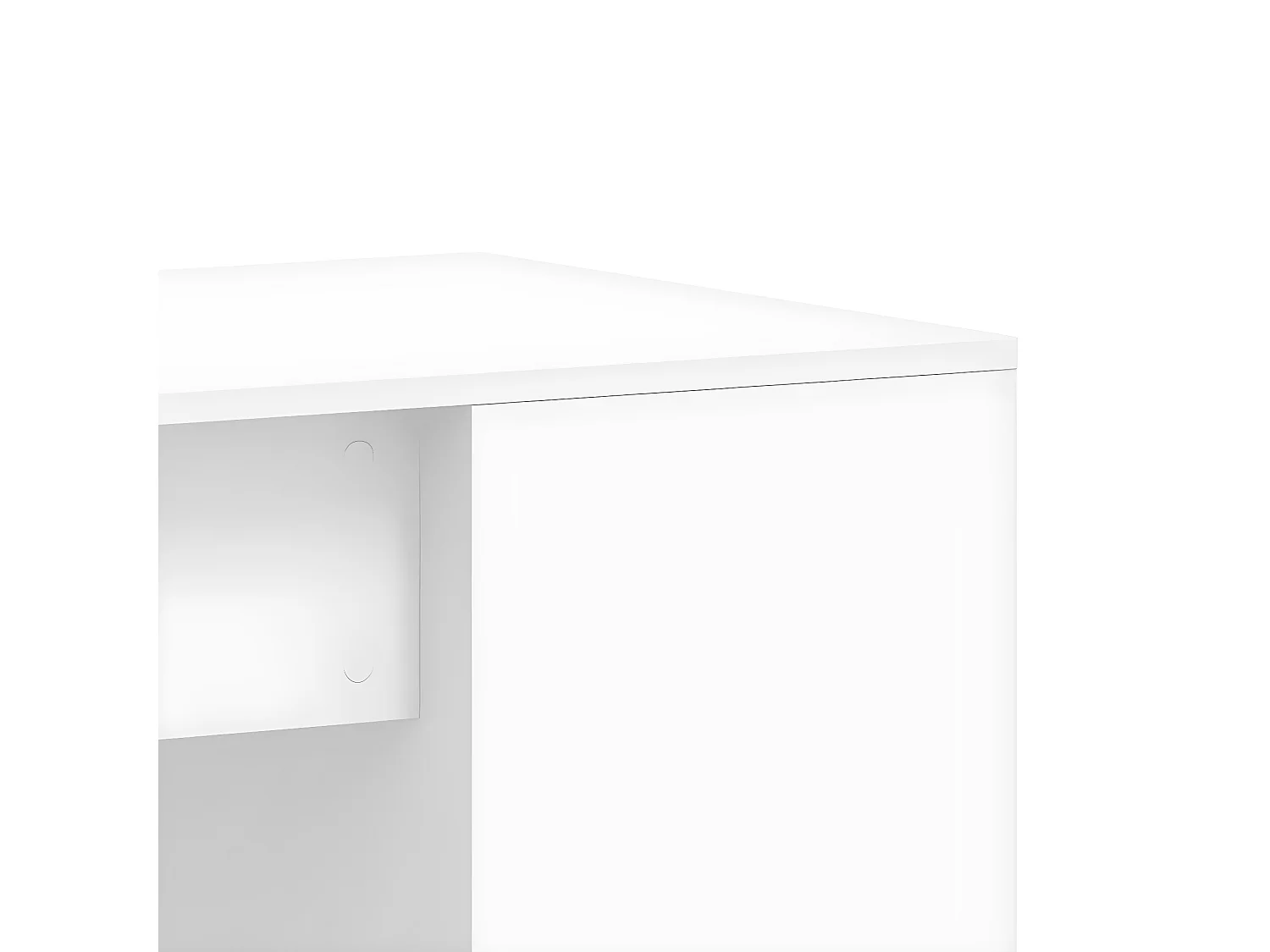 Bureau blanc 102x50x75 cm bois d'ingénierie