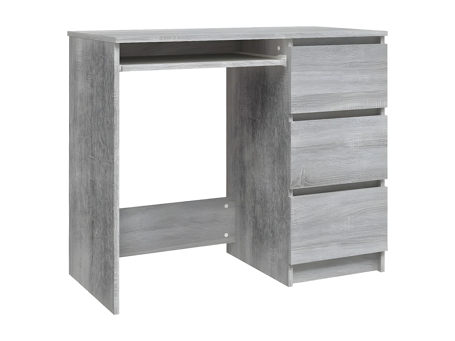 Bureau Sonoma gris 90x45x76 cm Bois d'ingénierie