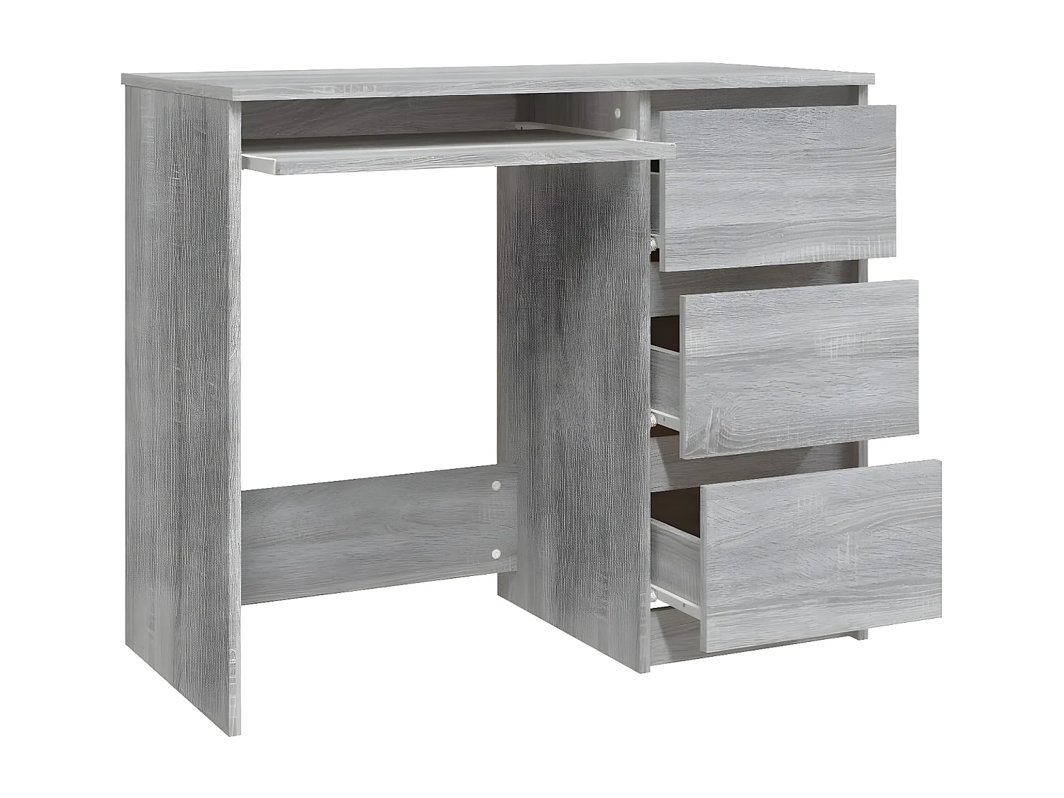Bureau Sonoma gris 90x45x76 cm Bois d'ingénierie