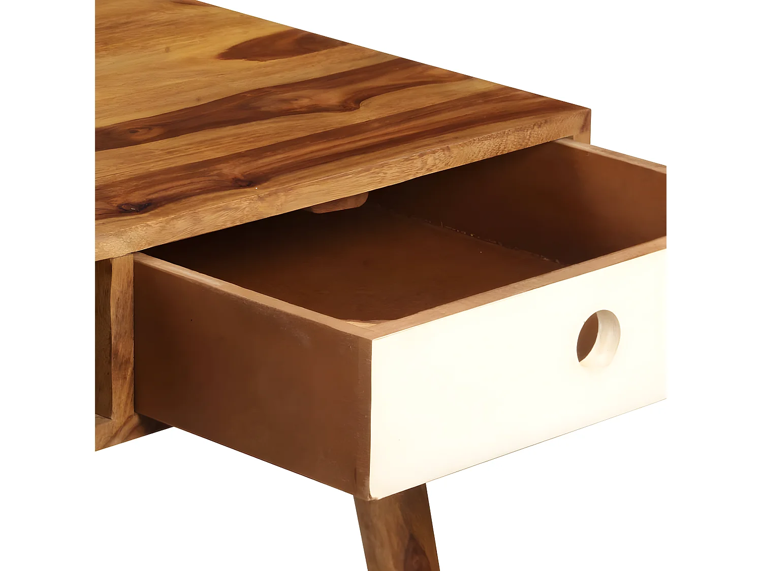 Secretária em madeira de sheesham maciça 110x55x76 cm