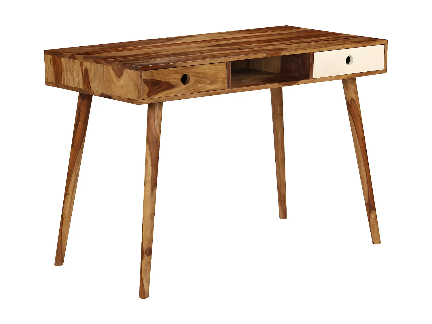 Secretária em madeira de sheesham maciça 110x55x76 cm