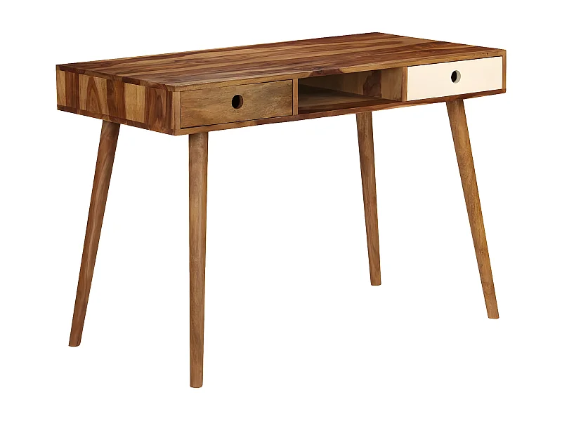 Secretária em madeira de sheesham maciça 110x55x76 cm