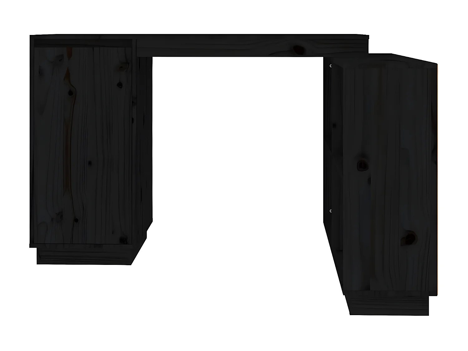 Secretária 110x50x75 cm madeira de pinho maciça preto