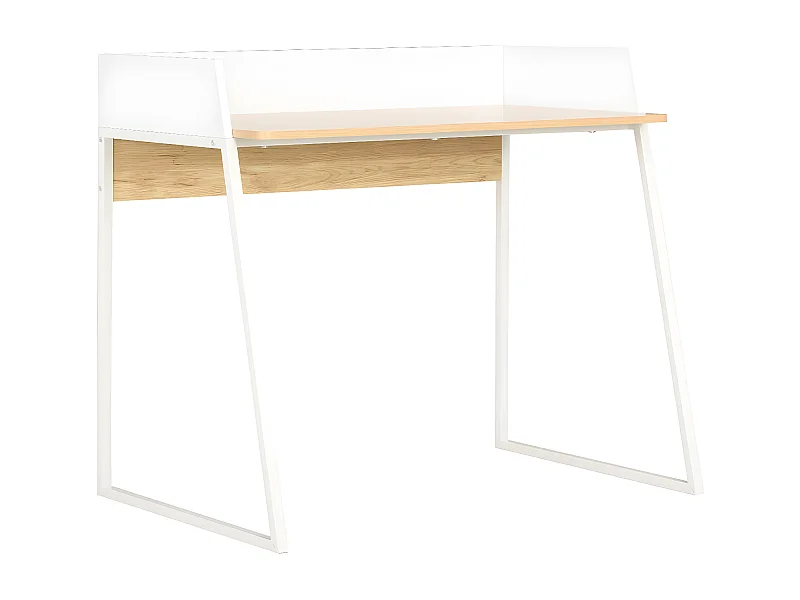 Bureau Blanc et chêne 90 x 60 x 88 cm