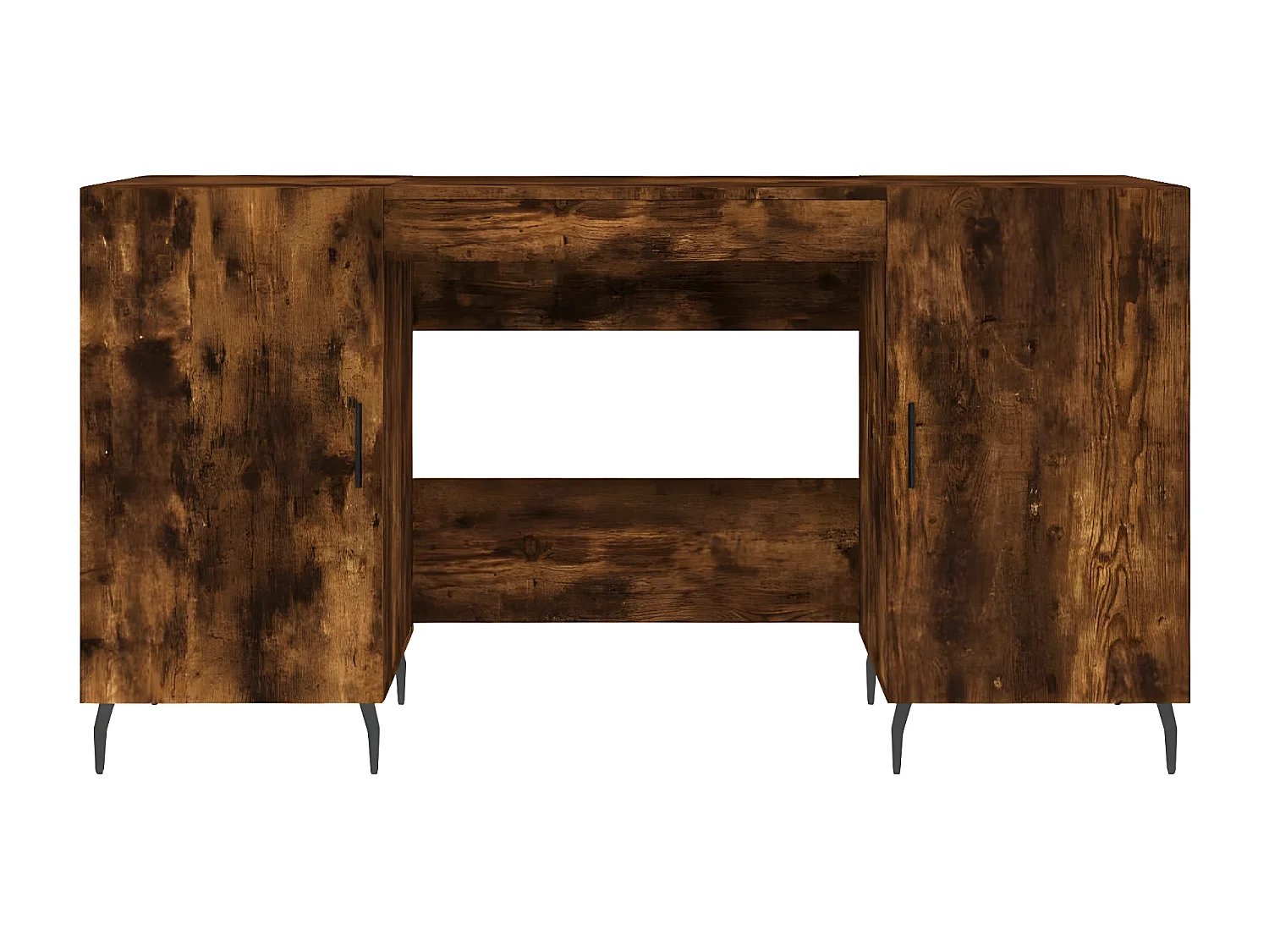 Bureau chêne fumé 140x50x75 cm bois d'ingénierie