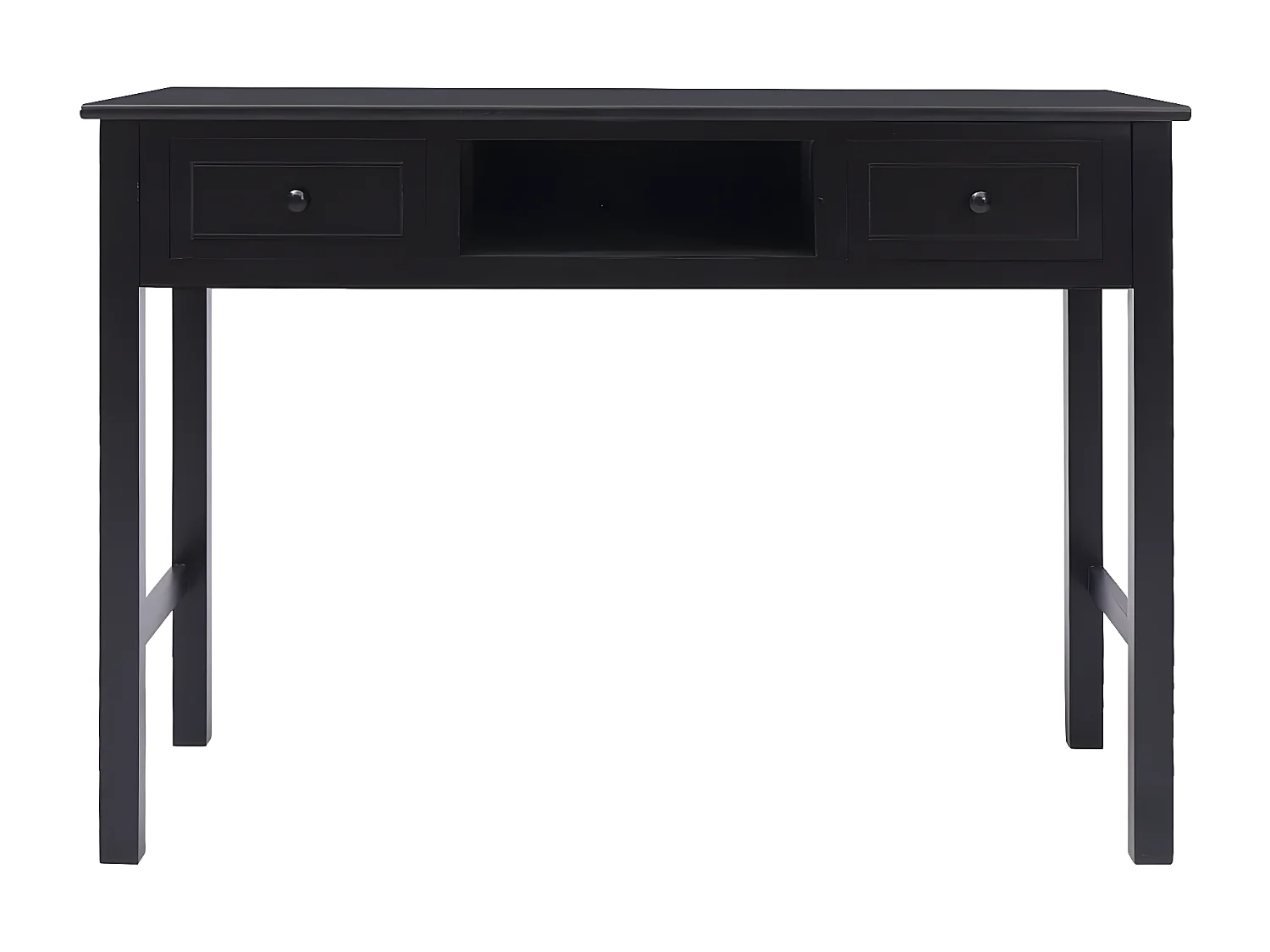 Bureau 108x45x76 cm massief paulowniahout zwart