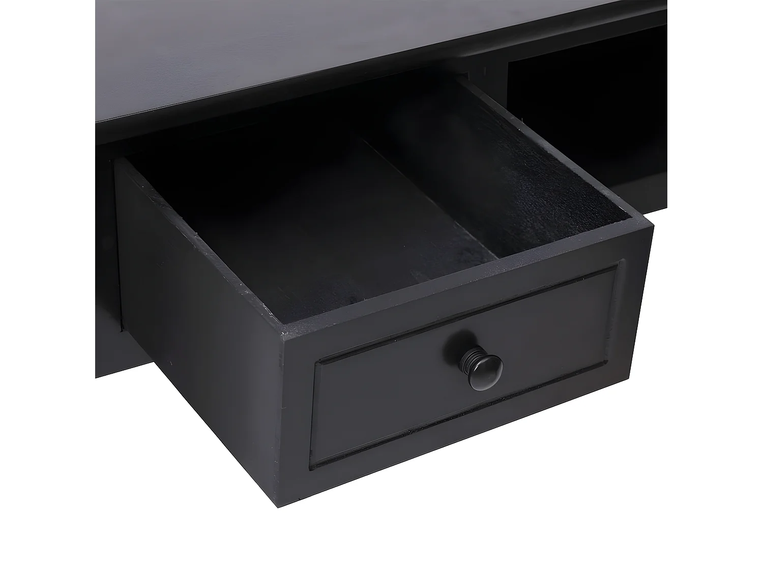 Bureau 108x45x76 cm massief paulowniahout zwart