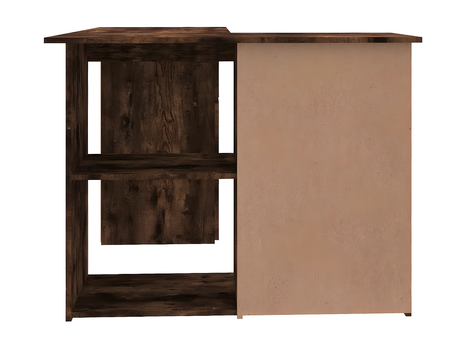 Hoekbureau 145x100x76 cm bewerkt hout gerookt eikenkleurig