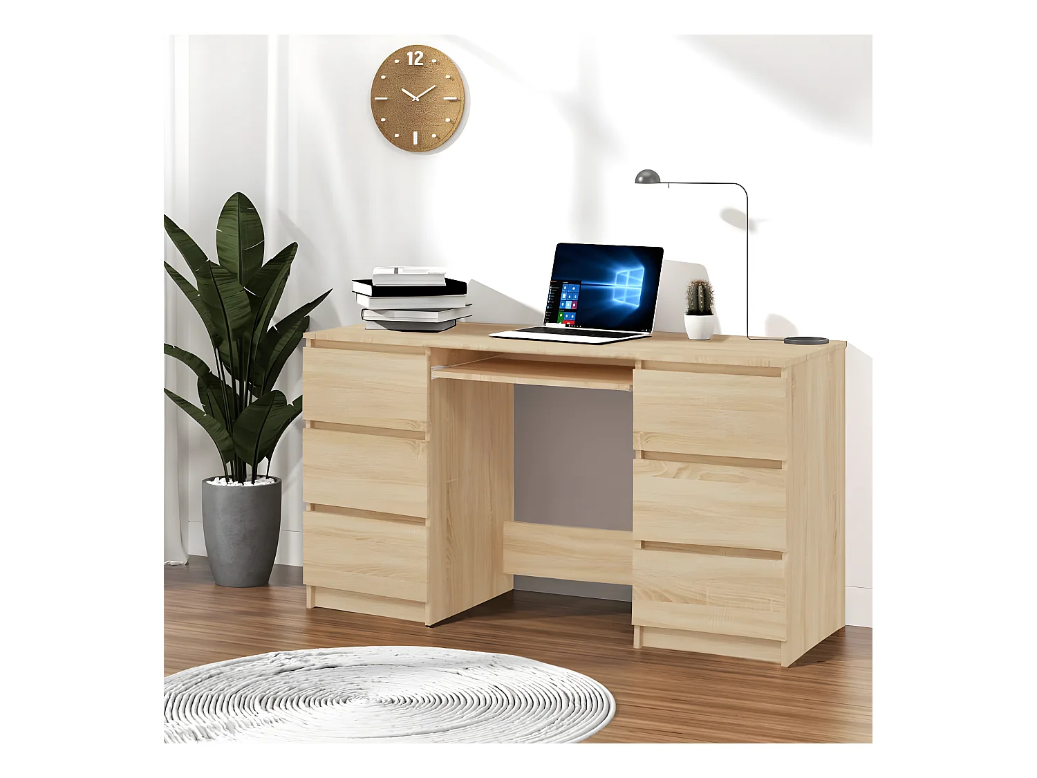 Bureau Chêne sonoma 140x50x77 cm Aggloméré