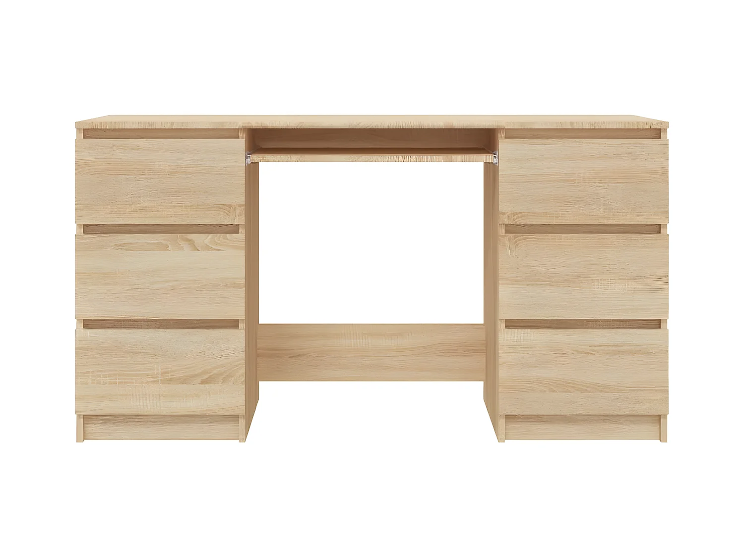 Escritorio madera contrachapada color roble Sonoma 140x50x77 cm