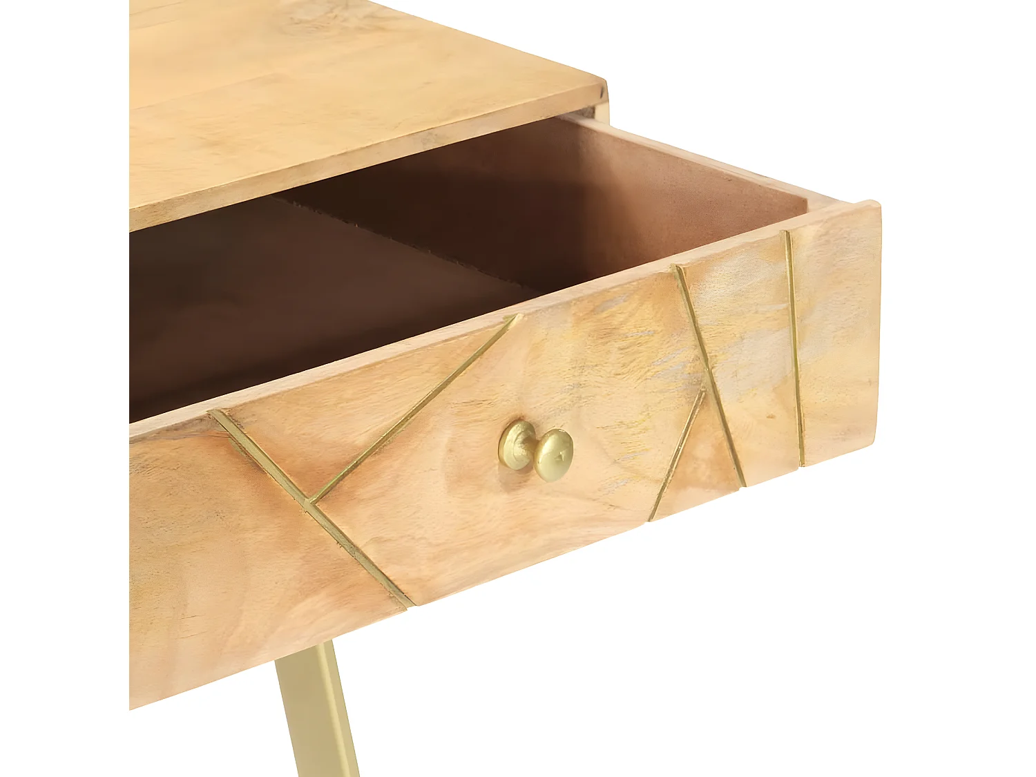 Bureau avec tiroirs 100x55x75 cm Bois solide de manguier