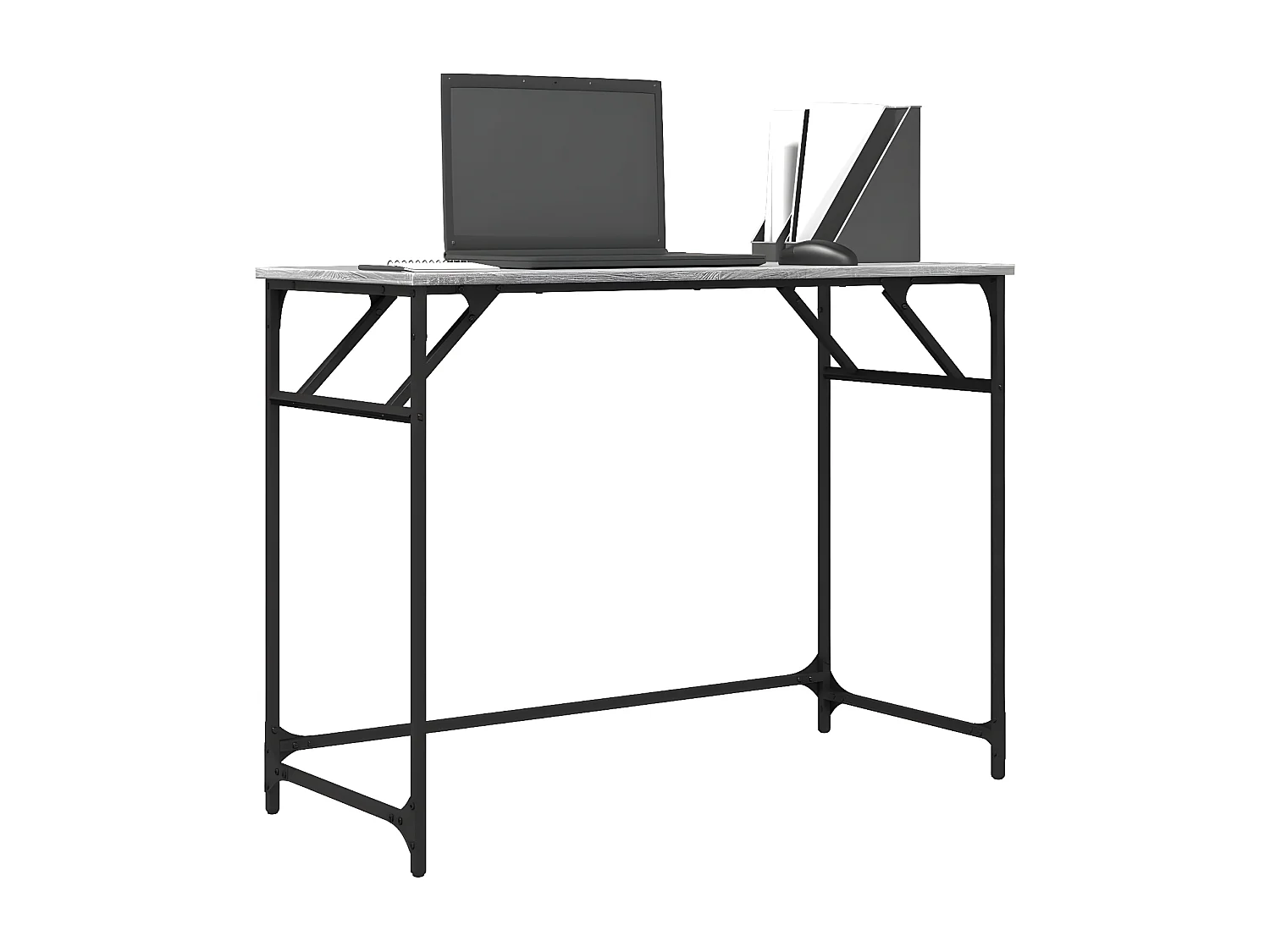 Bureau sonoma gris bois d'ingénierie et acier enduit de poudre