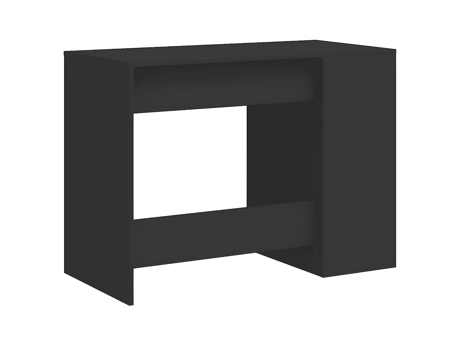 Bureau noir 102x50x75 cm bois d'ingénierie