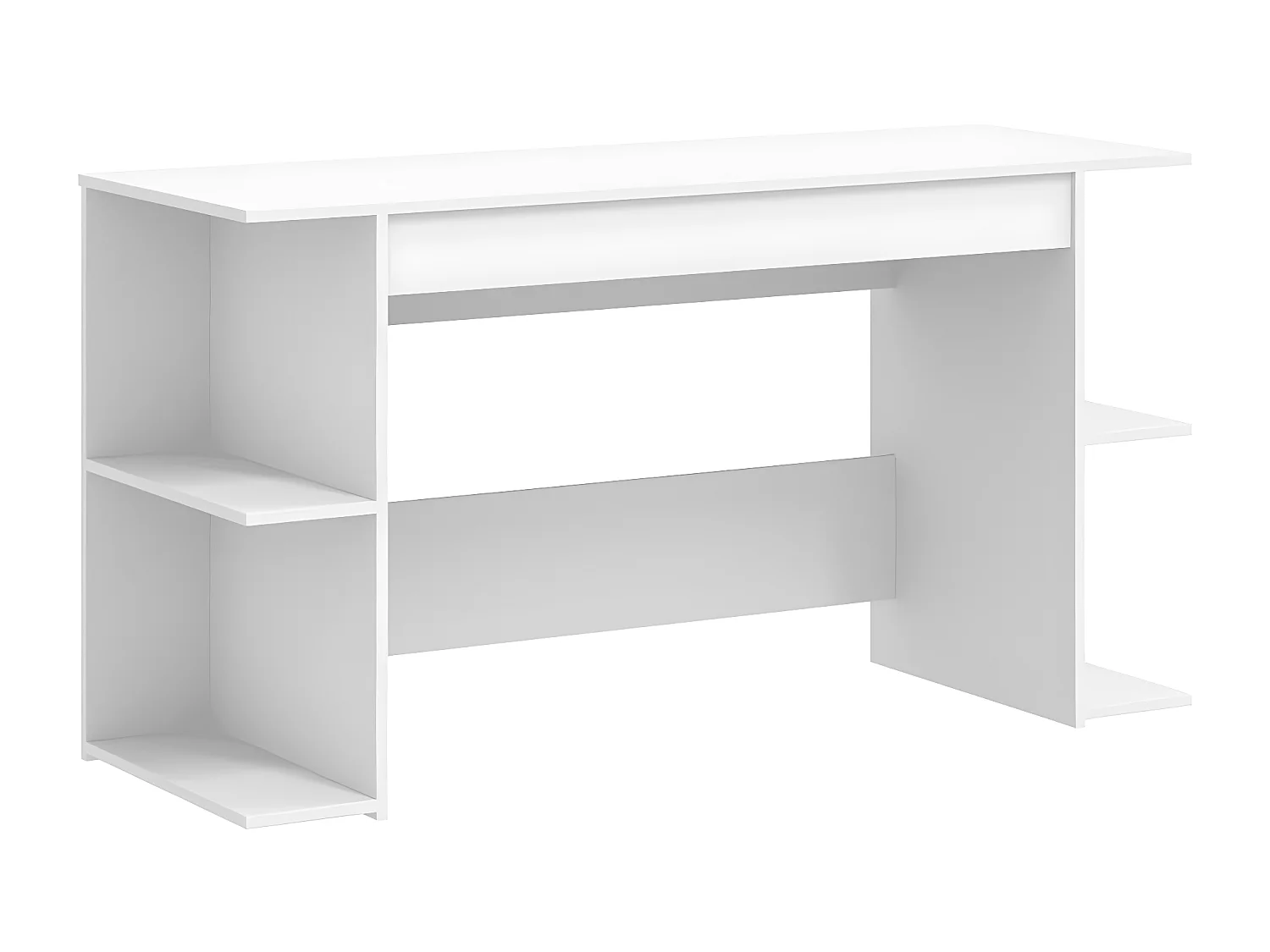 Bureau blanc 140x50x75 cm bois d'ingénierie