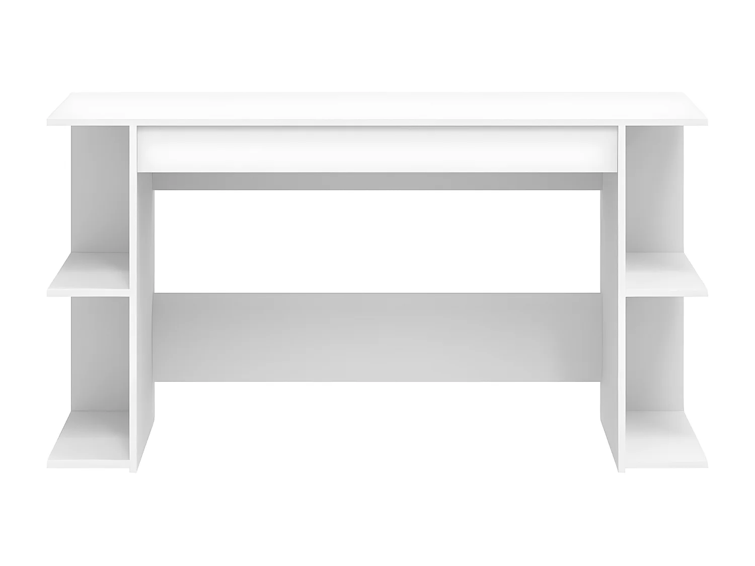 Bureau blanc 140x50x75 cm bois d'ingénierie