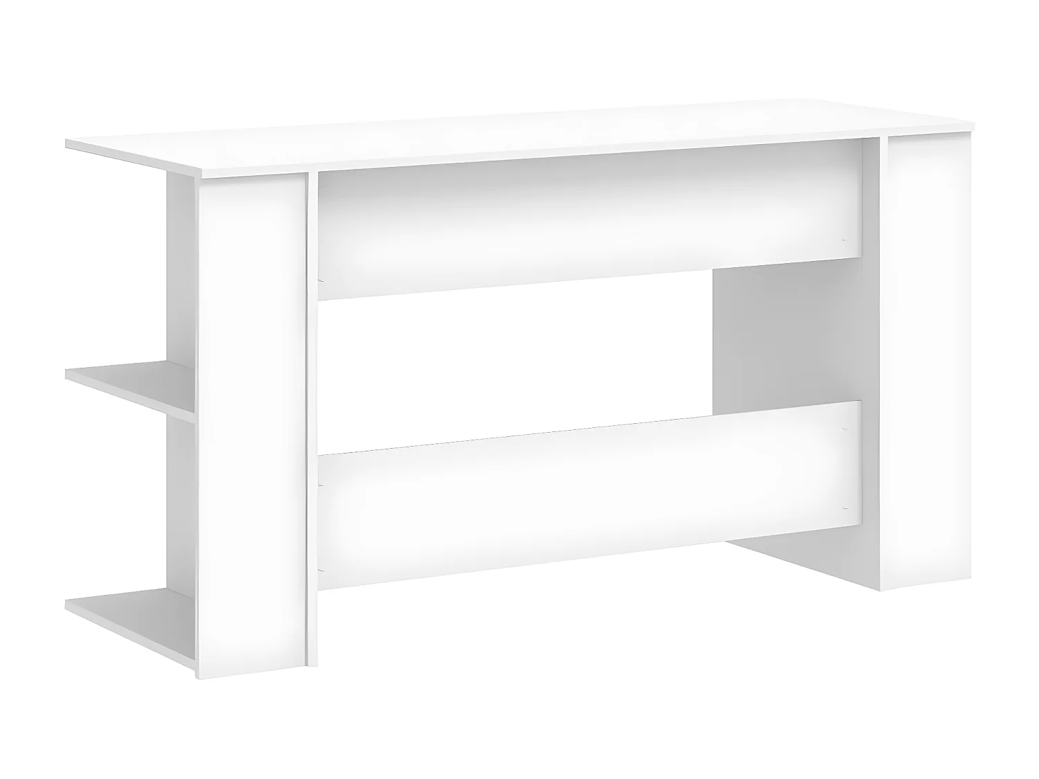 Bureau blanc 140x50x75 cm bois d'ingénierie