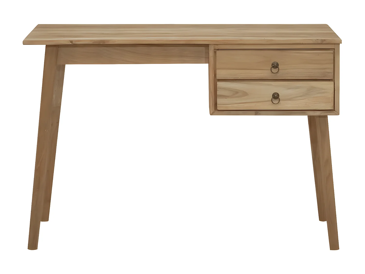 Bureau avec 2 tiroirs 110x52x75 cm Bois de teck solide