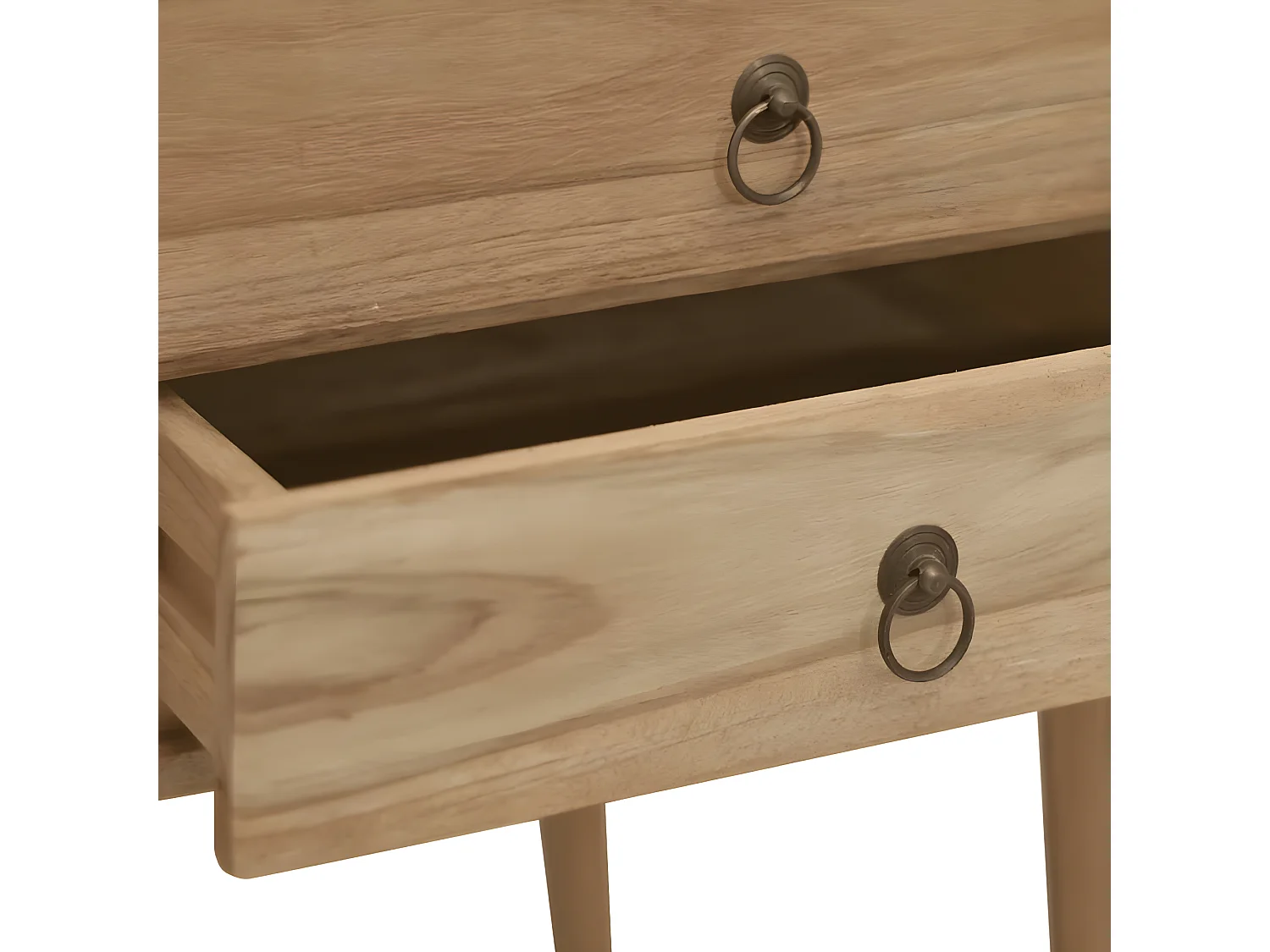 Bureau avec 2 tiroirs 110x52x75 cm Bois de teck solide