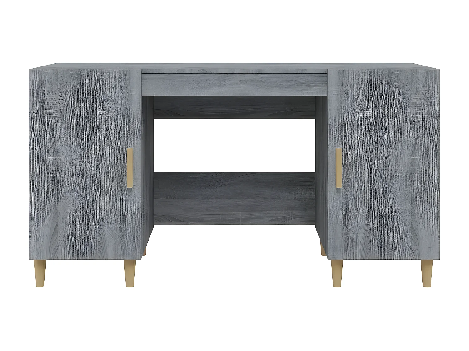 Bureau Sonoma gris 140x50x75 cm Bois d'ingénierie
