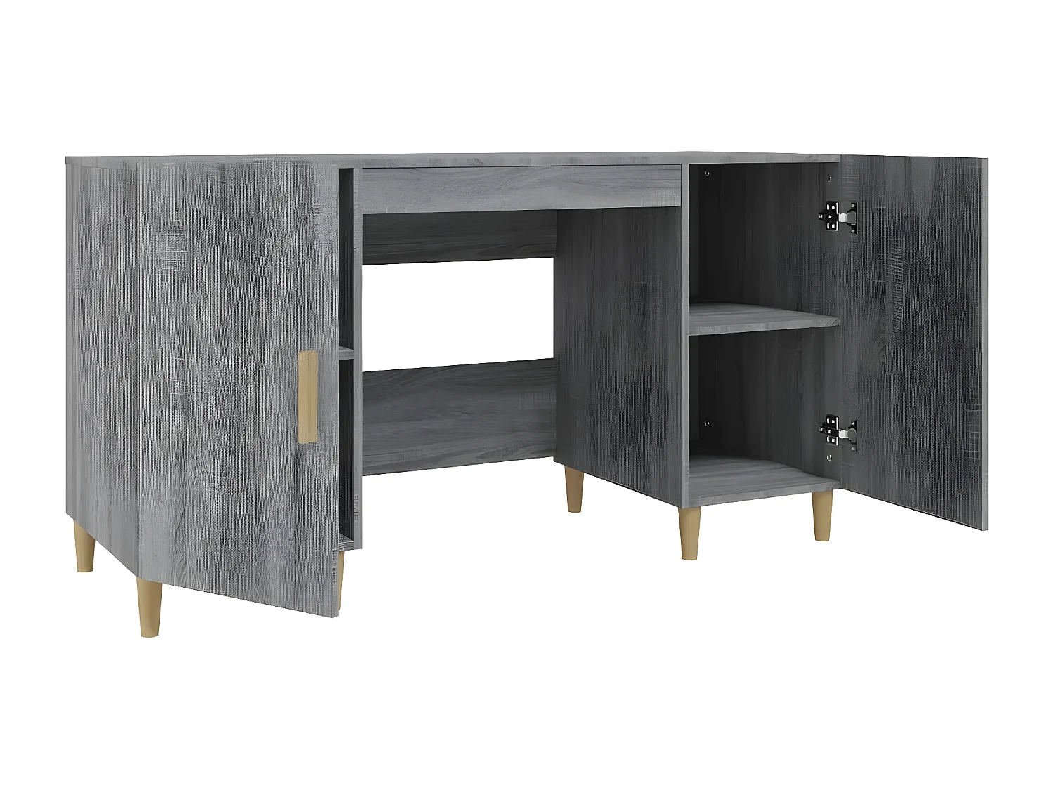 Bureau Sonoma gris 140x50x75 cm Bois d'ingénierie