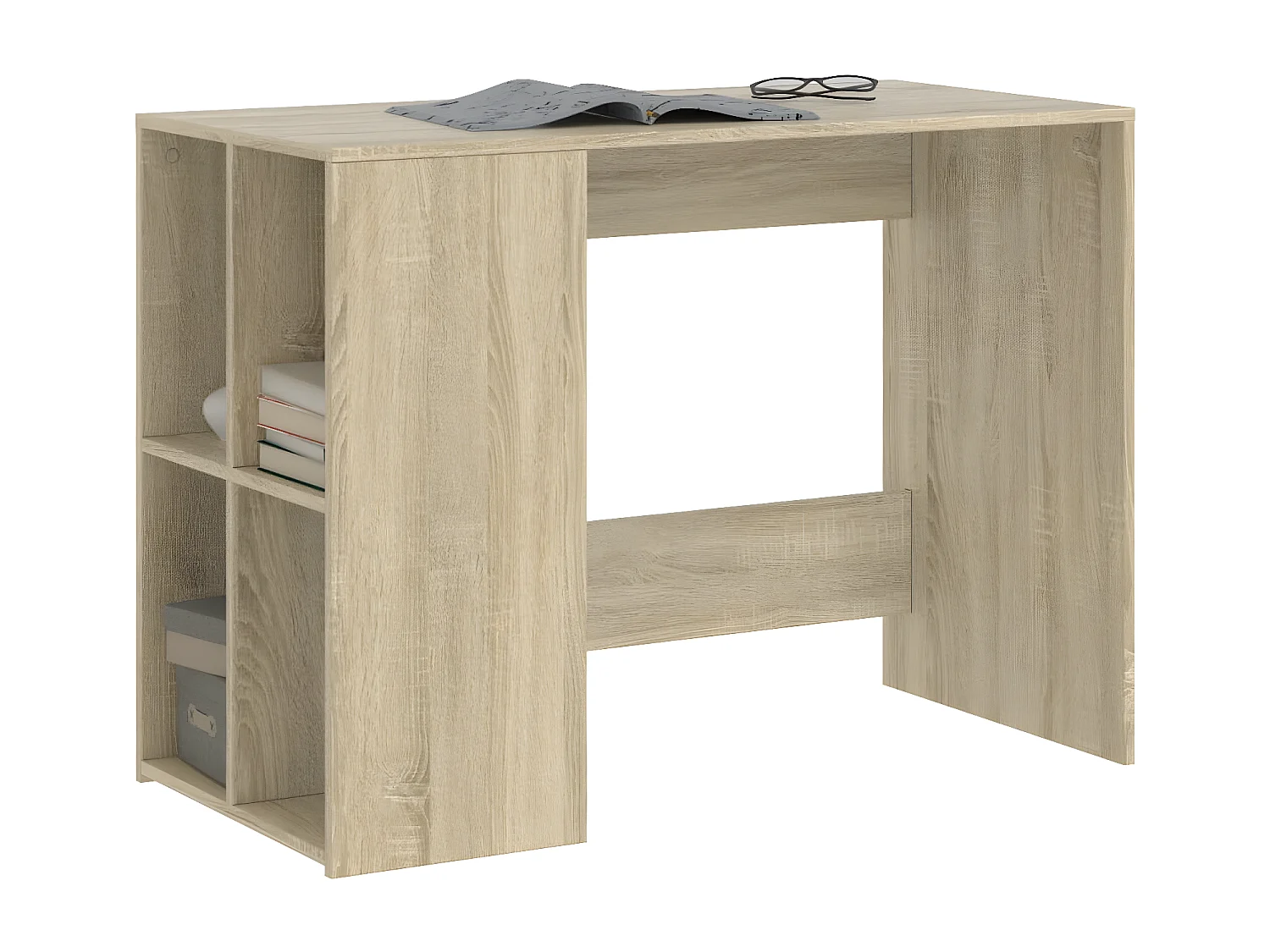 Bureau chêne sonoma 102x50x75 cm bois d'ingénierie