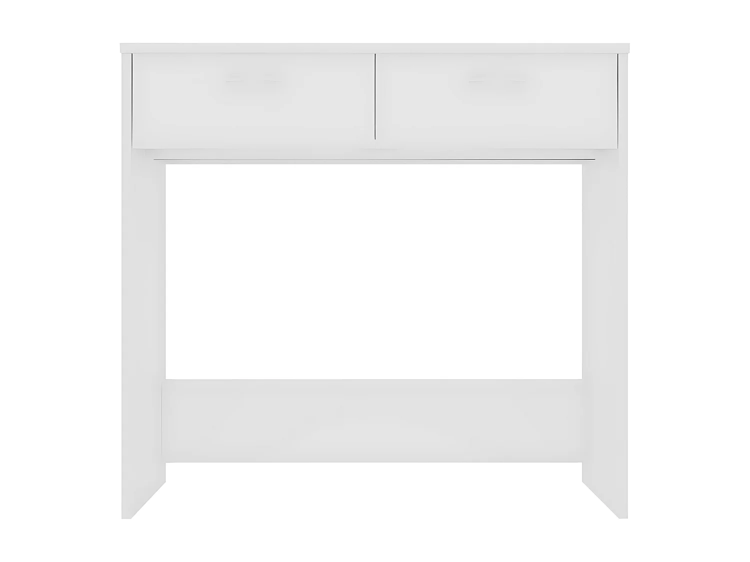 Escritorio de madera contrachapada blanco 80x40x75 cm