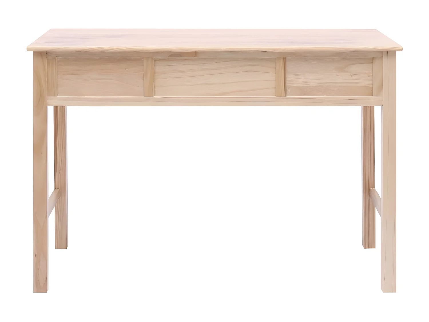 Escritorio de madera color natural 110x45x76 cm