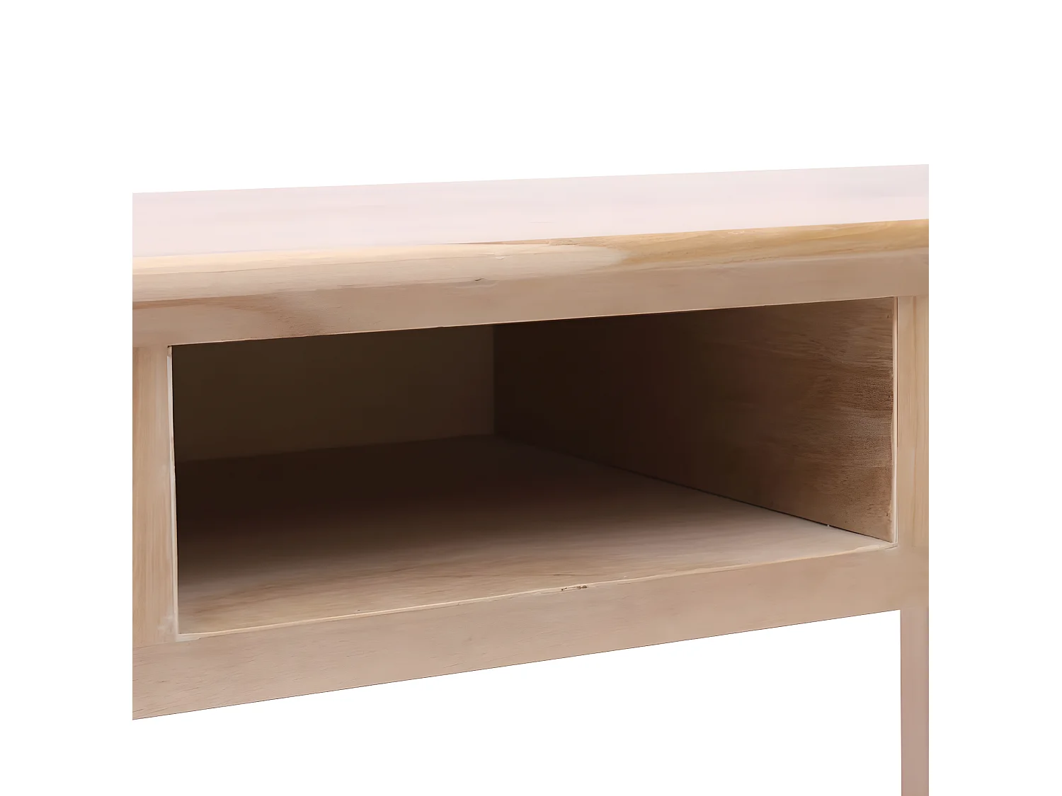 Escritorio de madera color natural 110x45x76 cm