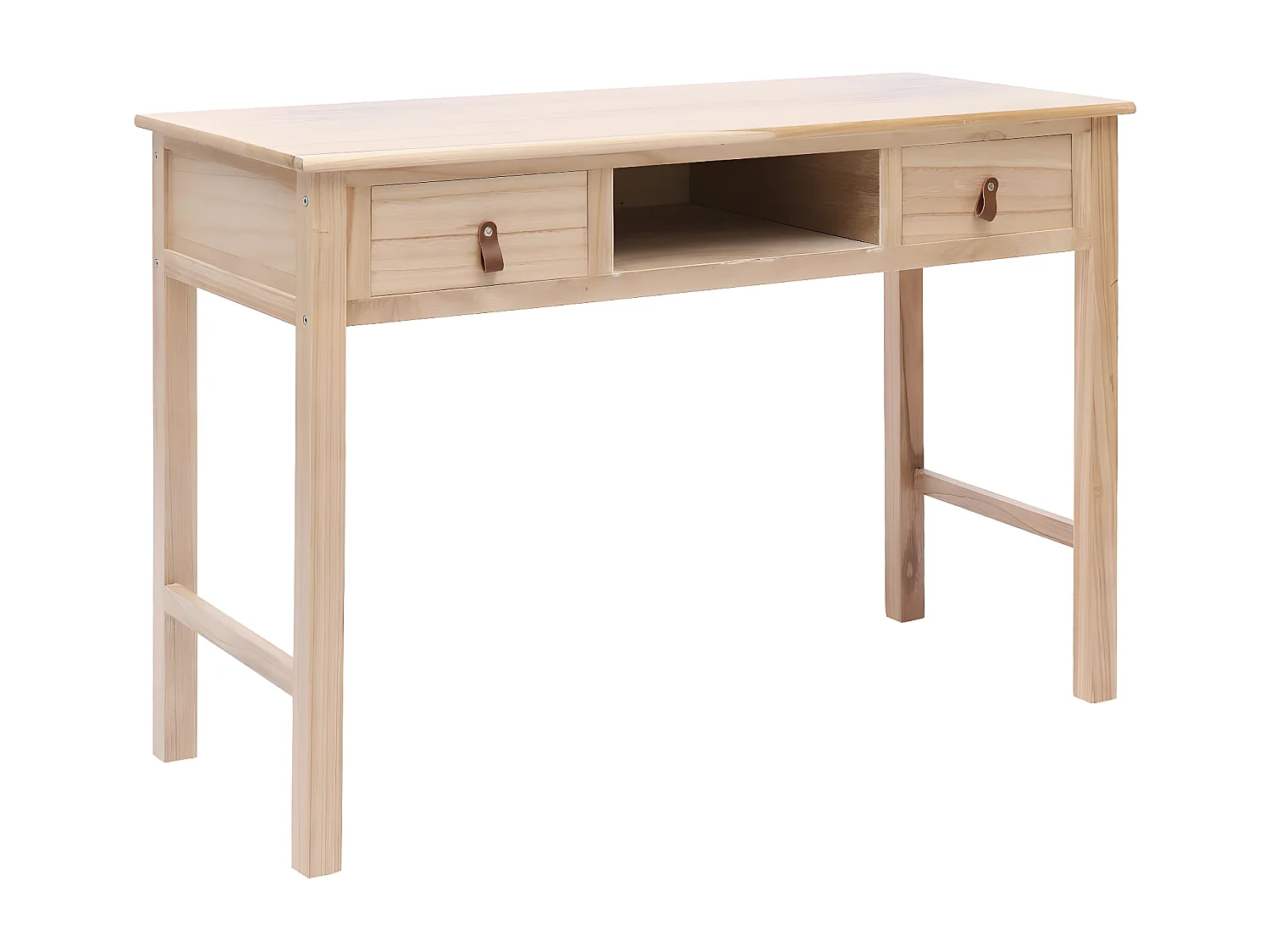 Escritorio de madera color natural 110x45x76 cm