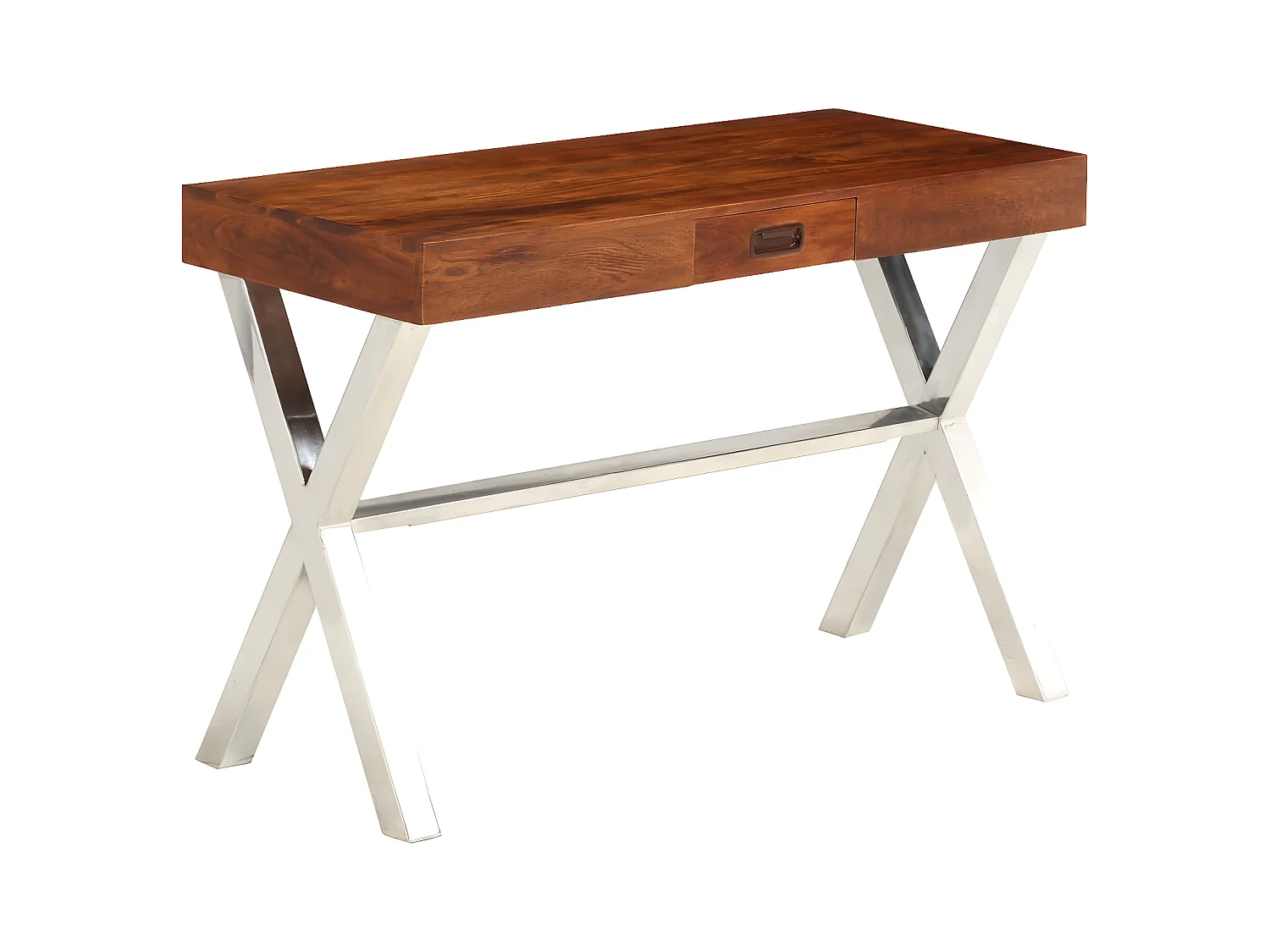 Bureau Bois d'acacia solide avec finition miel 110x50x76 cm