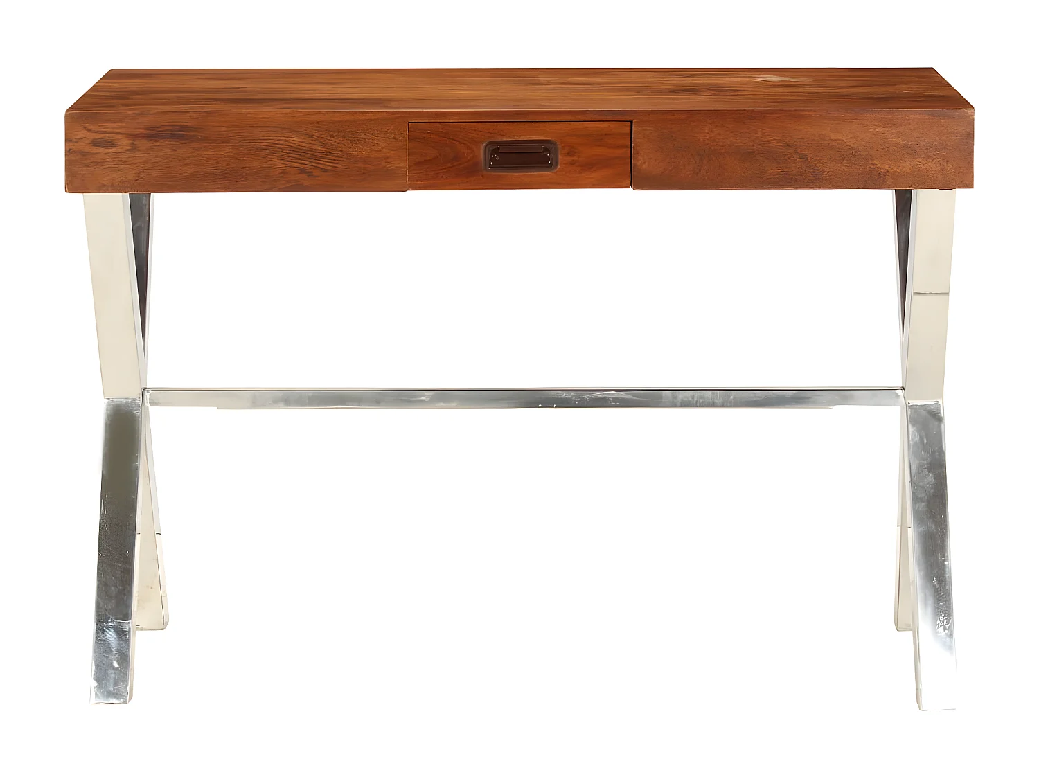 Bureau Bois d'acacia solide avec finition miel 110x50x76 cm