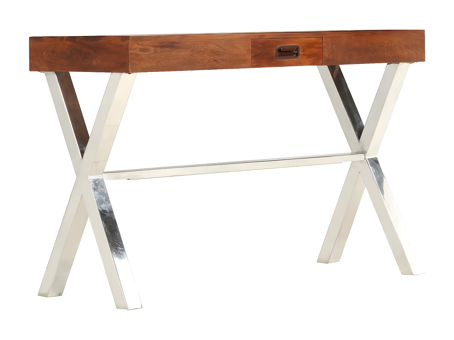 Bureau Bois d'acacia solide avec finition miel 110x50x76 cm