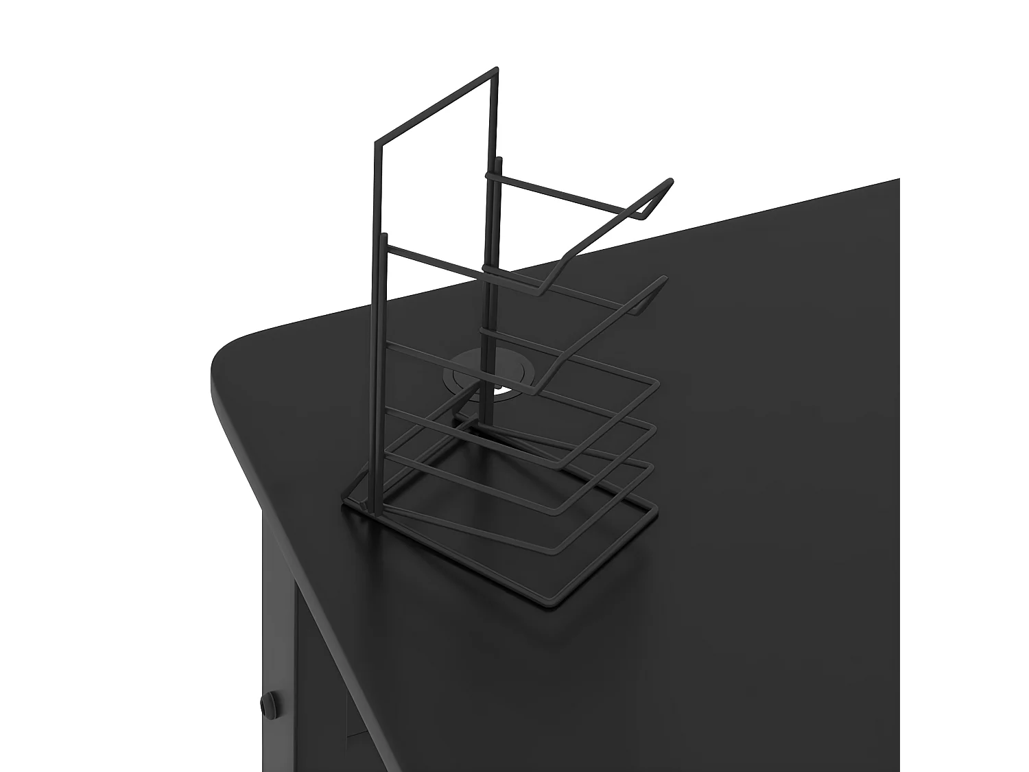 Bureau de jeu avec pieds en forme de K Noir 90x60x75 cm