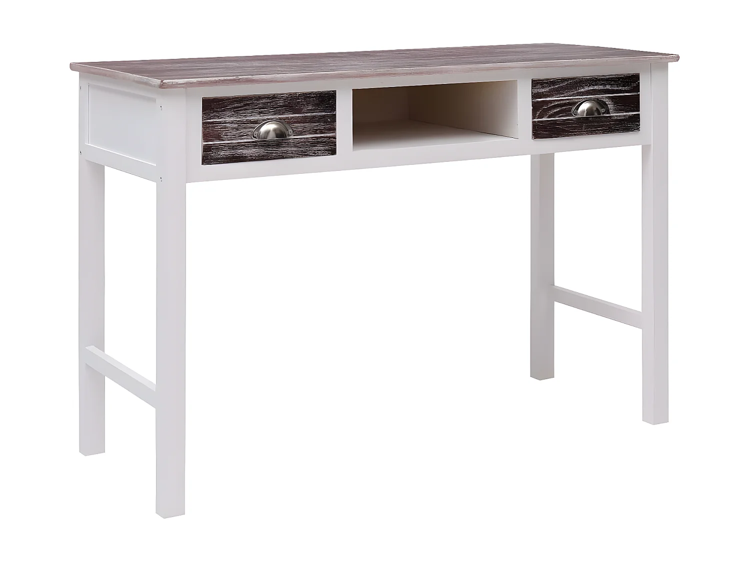 Escritorio de madera marrón 110x45x76 cm