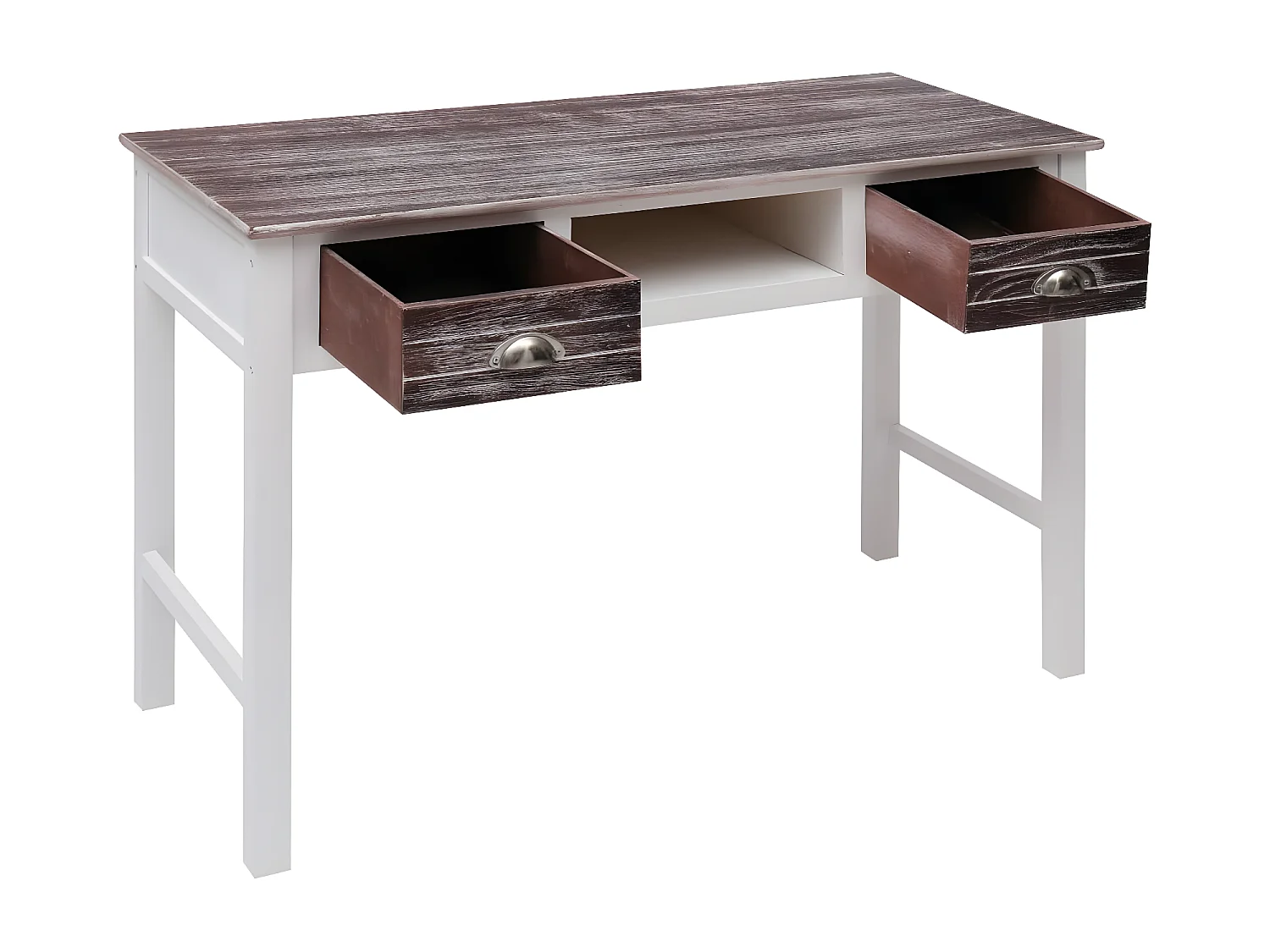 Escritorio de madera marrón 110x45x76 cm