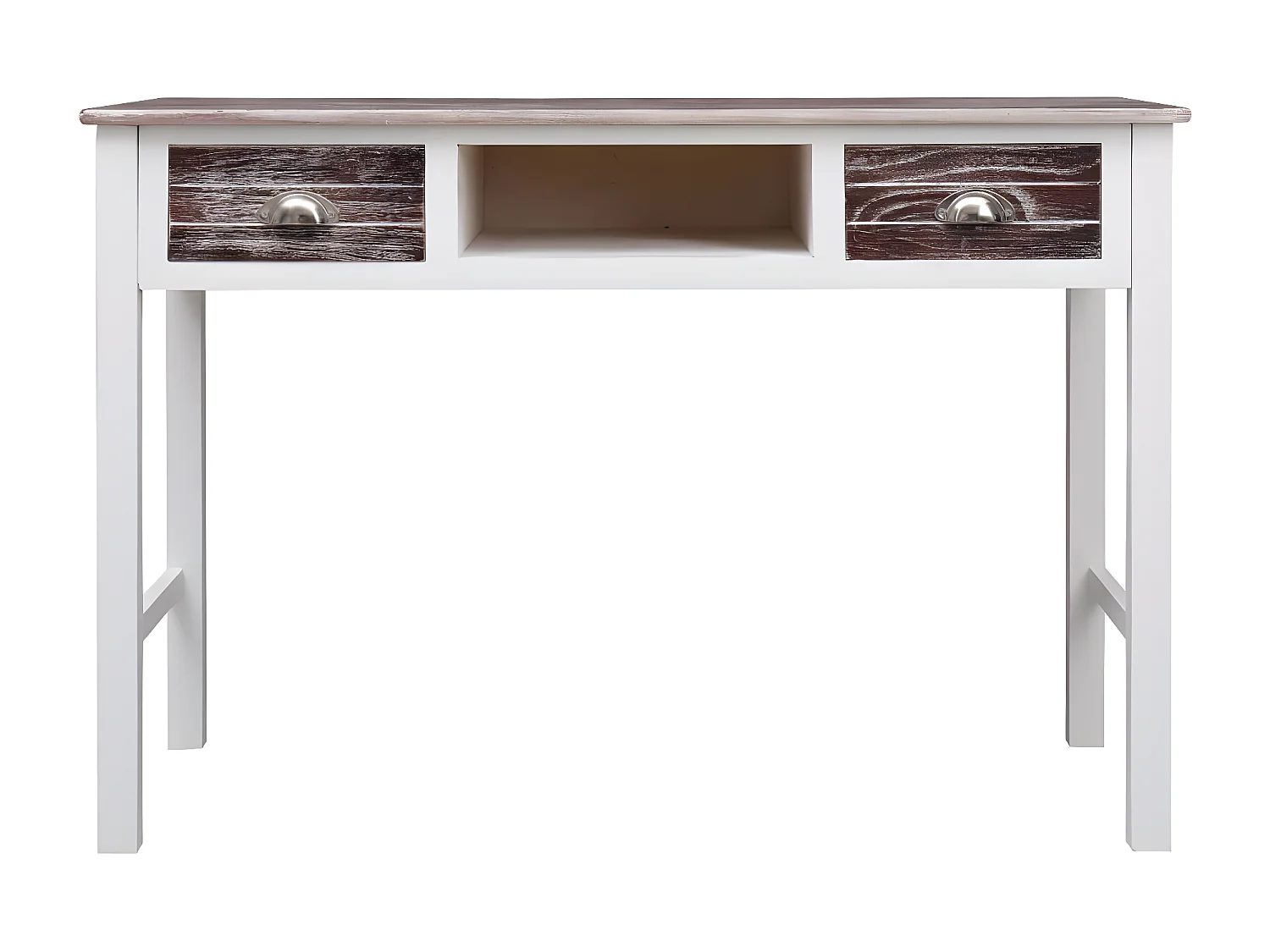 Escritorio de madera marrón 110x45x76 cm