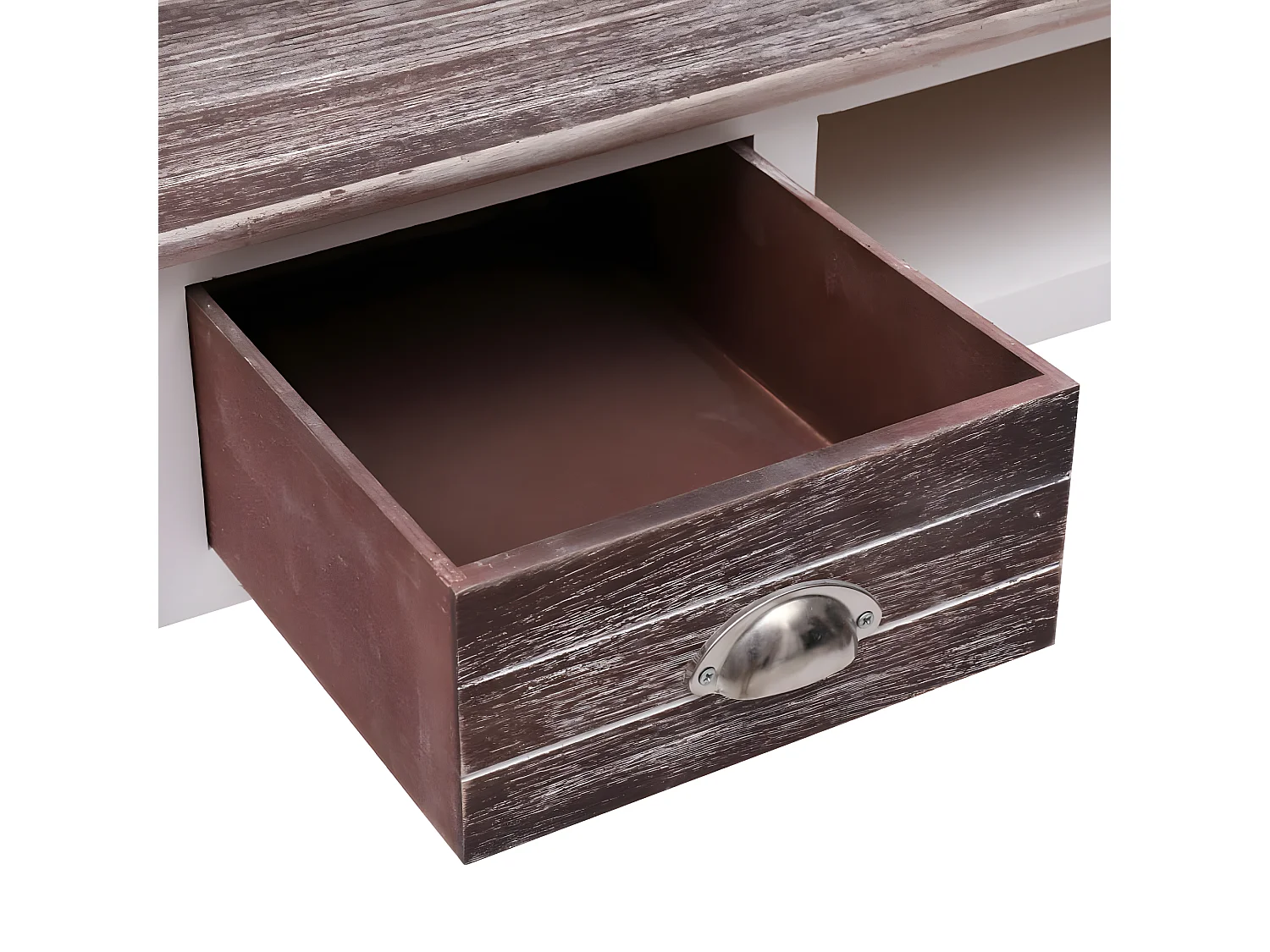 Escritorio de madera marrón 110x45x76 cm