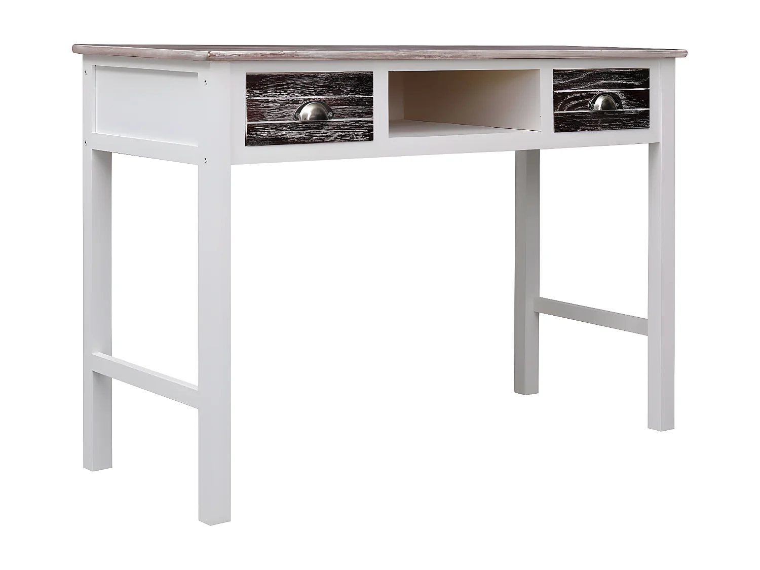 Escritorio de madera marrón 110x45x76 cm