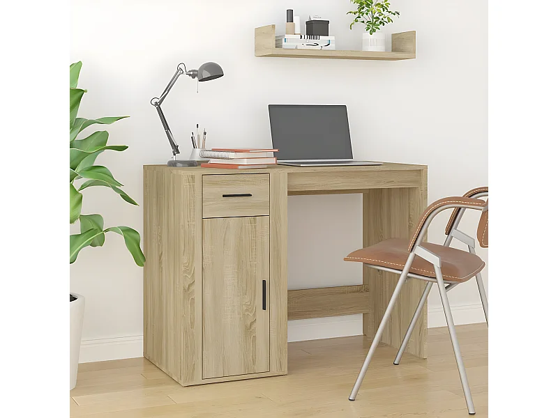 Bureau Chêne sonoma 100x49x75 cm Bois d'ingénierie